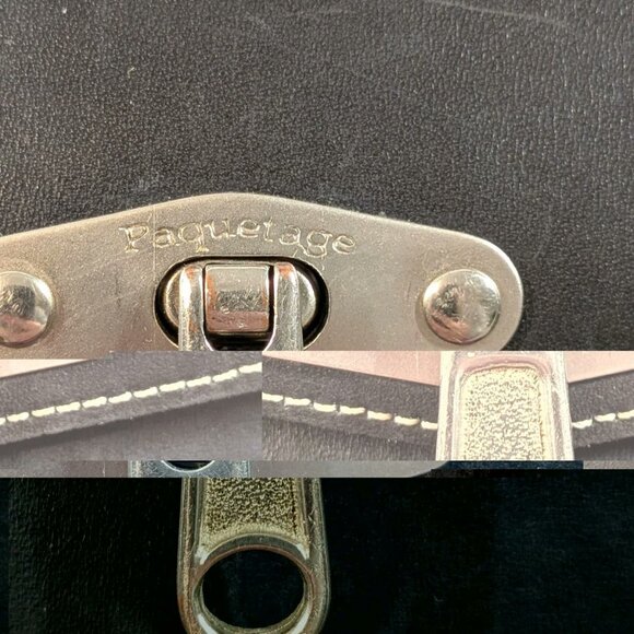 Vintage French Paquetage Paris Patent Saddle Adjustable Crossbody Bag  FRANCE - Picture 3 of 6